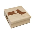 thumbnail image 1 of Massachusetts State with Heart Square Rubber Stamp Stamping Scrapbooking Crafting - Small 1.25in, 1 of 7