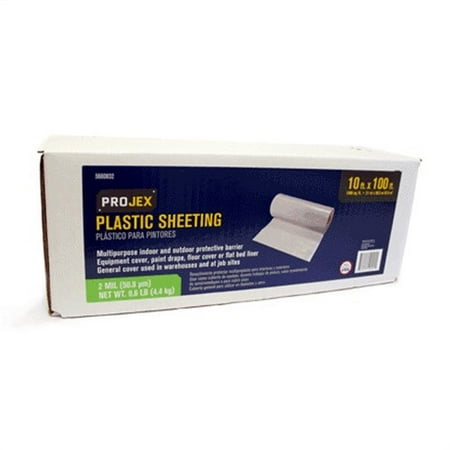 Fg 03 Projex Clear Plastic Sheeting 2 Mil 10 X 100