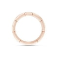 thumbnail image 4 of AFFY Round and Baguette Cut White Natural Diamond Anniversary Wedding Band Ring In 14K Rose Gold Over SterlIng Silver (0.41 Cttw, I-J Color, I2-I3 Clarity), Ring Size-8, 4 of 5