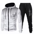 thumbnail image 3 of Nuevos conjuntos de chándal para hombre, gran oferta, sudadera con capucha y pantalones de jogging con cremallera de puntos redondos informales, ropa de calle cálida para otoño e invierno, 3 of 4