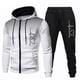 thumbnail image 3 of Nuevos conjuntos de chándal para hombre, gran oferta, sudadera con capucha y pantalones de jogging con cremallera de puntos redondos informales, ropa de calle cálida para otoño e invierno, 3 of 4