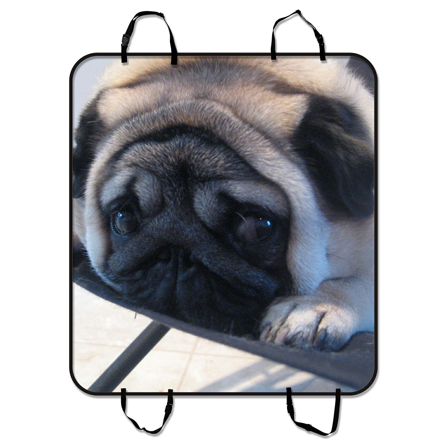 ZKGK Pug Puppy Dog Car Seat Cover Dog Car Seat Cushion Waterproof