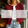 thumbnail image 3 of YgkuHd Womens Sweaters Cardigan Crewneck Knit Button Down Cotton Blend Blouses Solid Long Sleeve Casual Tops Warm Sweaters for Women_Red,S, 3 of 5