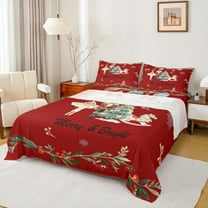 Feelyou Fairy Tale Princess Twin Sheet Sets for Kids, Cartoon Royal Nutcracker Twin Fitted Sheet, Merry Christmas Flat Sheet, Microfiber Bedroom Decor, 3pcs