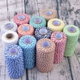 thumbnail image 3 of Yuarrent Cuerda de hilo de algodón de 100M x 2MM, cuerda de doble Color, cordel decorativo para panaderos para manualidades DIY y envoltura de regalos, Kits de decoración para fiestas rosa y blanco Yuarrent JJ24524-07, 3 of 6