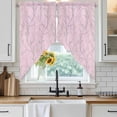 thumbnail image 6 of Pink Branches Swag Valances for Windows, Kitchen Curtains 36 Inch Length 2 Panels Set, Vintage Art Farmhouse Short Curtains for Small Windows Rod Pocket Cafe Curtains Drapes 28"x36", 6 of 8