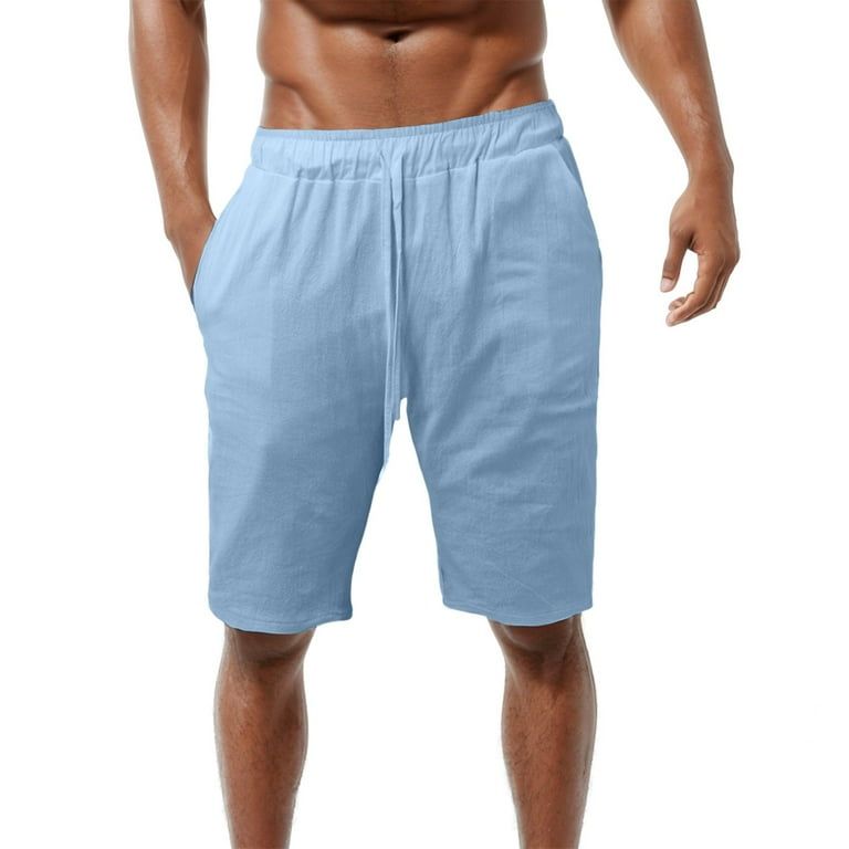IKEVEN Mens Cotton Sweat Shorts with Pockets Workout Casual Jogger Athletic Shorts 7 inch Inseam Running Cotton Drawstring Walk Short Athletic Gym Shorts Casual Pajama Jogger Workout Short Pants Walma...