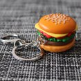 thumbnail image 3 of Trendy Cartoon Hamburger Cheeseburger Polymer Clay Key Chain Keyring Accessories Gift for Customer Friends Classmates, 3 of 9
