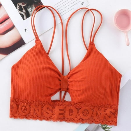 

Elaydool Women Hollow Out Bra Female Bralette Push Up Underwear Seamless Tube tops Soild Color Lingerie Lace Brassieres