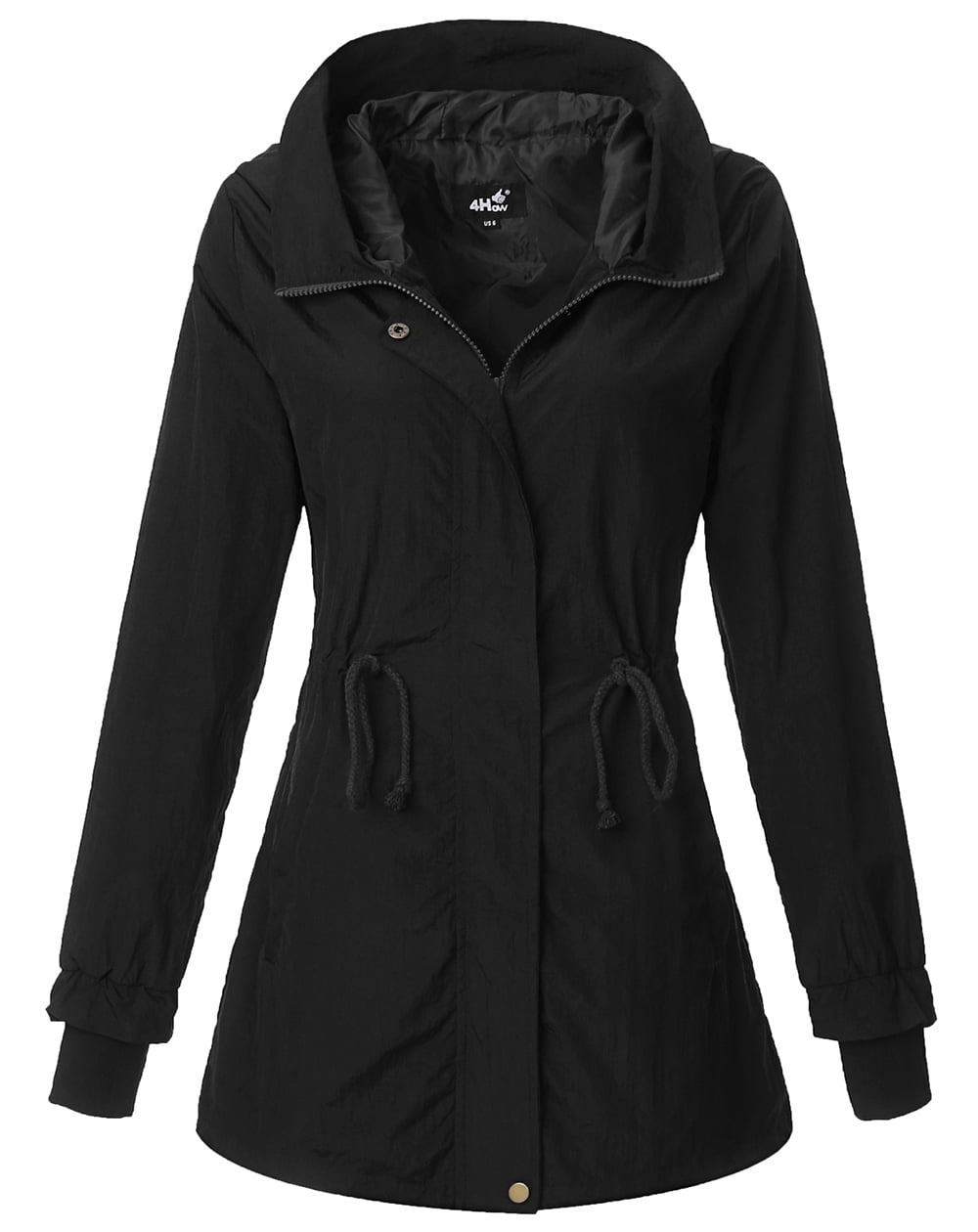 4HOW 4How Women's Military Anorak Rain Jacket Lightweight Casual