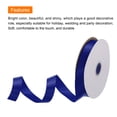 thumbnail image 3 of Uxcell Satin Ribbon Grosgrain Solid Silk Wedding Bouquet Ribbon for Valentine's Day Gift Wrapping Cake Box Bows Dark Blue-3/4" x 50 Yard, 3 of 7