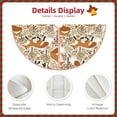 thumbnail image 3 of Lukts Autumn Fox with Brown Plants Print Color Life Christmas Tree Skirt, Winter Holiday Tree Mat Decoration ,Can be Used as A Shawl-36", 3 of 6