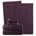 thumbnail image 2 of Clara Clark Bath Towels Set, 100% Cotton Luxury Softness 4 Pc Set, Purple, 2 of 7