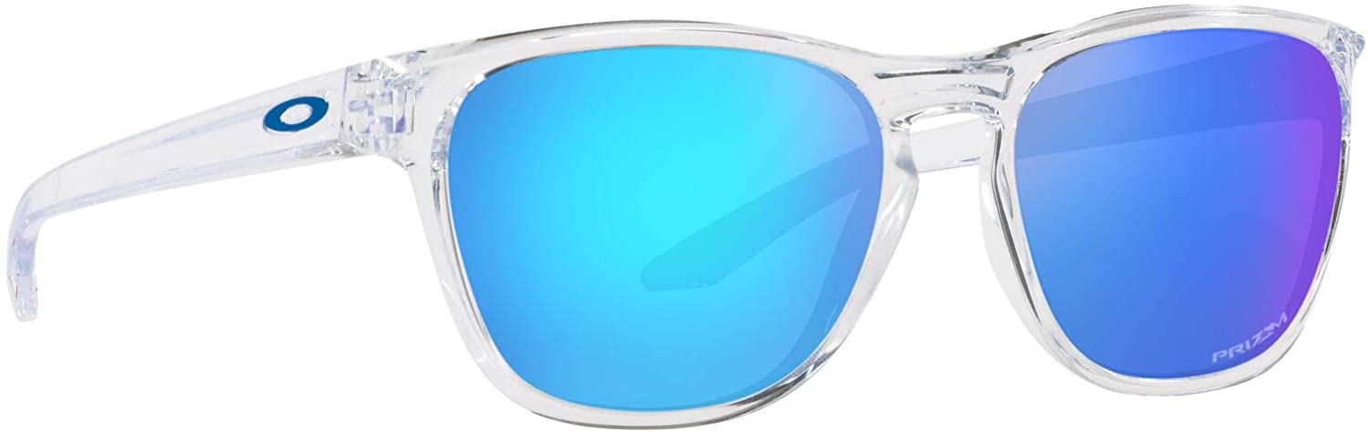 Oakley Mens Oo9479 Manorburn Square Sunglasses Polished Clear/Prizm Sapphire 56 Millimeters