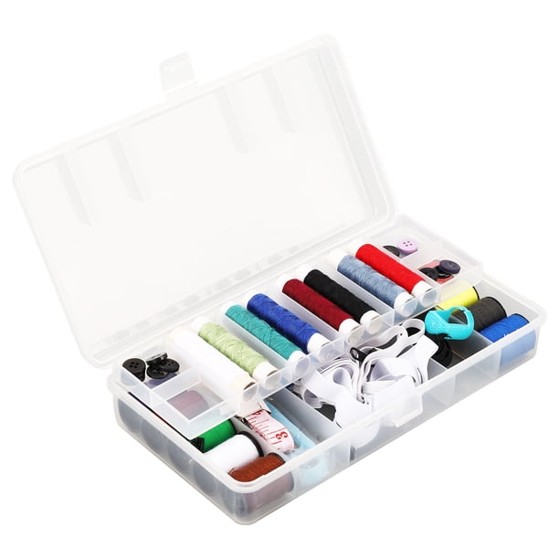 Pequeño Kit De Costura, Fácil Identificación, Resistente, Duradero, Mini Kit De Costura De 2 Capas, Múltiples Compartimentos Para Bricolaje