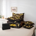 thumbnail image 6 of Feelyou Romantic Gold Butterfly Twin Bedding Sets 7-Piece, Glitter Stars Starry Sky Bedding Comforter Set, Dreamy Animal Reversible Sheet Sets, Super Cozy Room Decor, 6 of 8