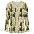 thumbnail image 3 of QATAINLAV Ugly Sweater Christmas Women Casual Button Up Knitted Cardigans Long Sleeve Open Front Cute Sweaters Tops, Multicolor, XXXXL, 3 of 5