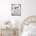 thumbnail image 3 of Purple and White Floral Wall Art Vintage Farmhouse Flower Canvas Poster Butterfly Dasiy Flower Vertical Unframed Prints Wall Decor for Bathroom Living Room Bedroom Kitchen Office,12Wx16L inch, 3 of 6
