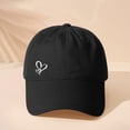 thumbnail image 3 of Migroa Womens Baseball Caps Cute Heart Dad Hat Adjustable Unisex Cap for Workout Outdoor Walk And Everyday Wear Black One Size, 3 of 5