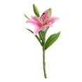 thumbnail image 7 of Artificial Lily Flowers - 1 Full-bloom & 2 Buds per Stem | for Wedding Party Office Home Decor | Silk Lily Bouquets for Vases, Centerpieces, Bridal Realistic Lily Stems for Indoor Decor(D), 7 of 7