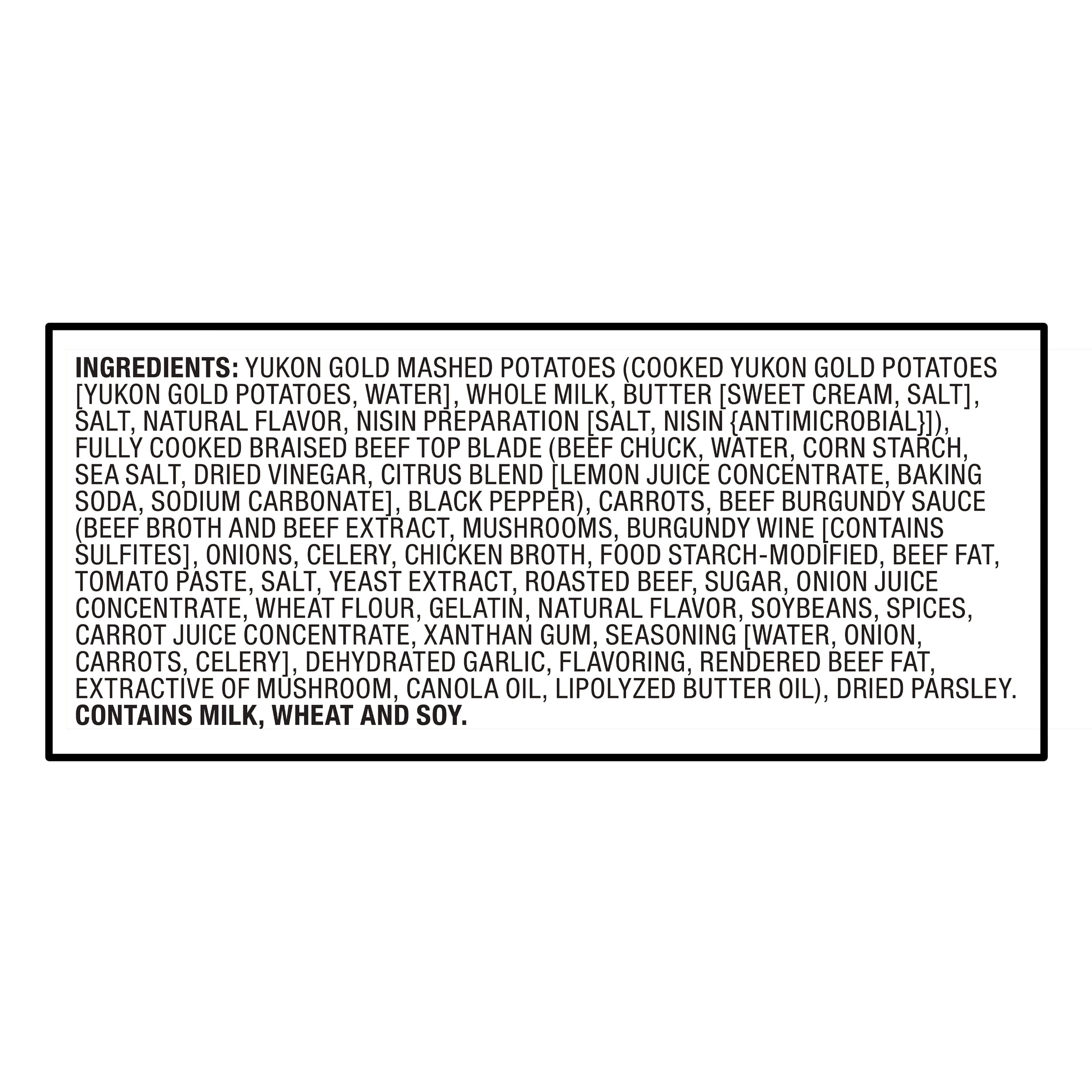 (4 pack) Marketside Braised Beef with Mashed Potatoes, Microwave Ready Prepared Meal, Single Serve, 11.5oz (Fresh)