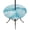 Blue, Navy, White, variant on Round Outdoor Tablecloth with Umbrella Hole and Zipper, Palm Leaves Yellow Tablecloth with Elastic Waterproof, Summer Botanical Coastal Tropical Patio Table Covers for 36" - 44" Picnic Pool Tables