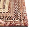 thumbnail image 4 of Trans-Ocean Imports CRES8842524 7 ft. 10 in. Square Liora Manne Carmel Multi Border Indoor & Outdoor Rug Wilton Woven Square Rug - Red, 4 of 7