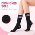 thumbnail image 6 of COOPLUS Women Crew Socks 6 Pairs, Cushioned Athletic Running Breathable Casual Gym Socks for Women, 6 of 8