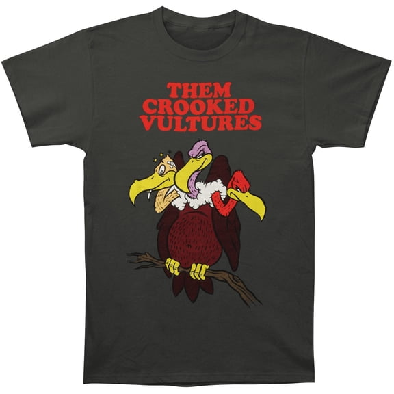 Men's Them Crooked Vultures Vulture On Branch Slim Fit T-shirt X-Large Charcoal