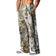 thumbnail image 6 of Camo Wide Leg Sweatpants for Men Loose Streetwear Jogger Pants with Hand Pockets for Outdoor Hunting Brown M, 6 of 7