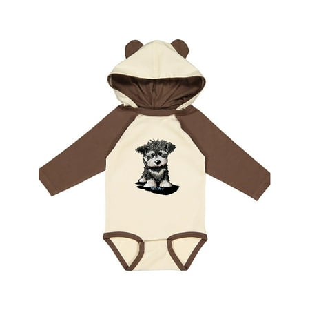 

Inktastic Schnauzer Pup Gift Baby Boy or Baby Girl Long Sleeve Bodysuit