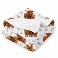 thumbnail image 3 of Rdsfhsp Highland Cow Flannel Fleece Blanket, Farm Animal Throw Blanket, Soft Cozy Warm Blanket for Bedroom Sofa Home Decor 80"x60", 3 of 5