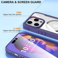 thumbnail image 2 of Phone Case Designed for iPhone 15 Pro Case Magnetic Clear, [Compatible with MagSafe] [Non-Yellowing] Slim Shockproof Military Protective Phone Cover Case for 15 Pro 6.1 inch(Clear Purple), 2 of 12