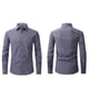 thumbnail image 1 of pstuiky camisetas de manga larga para hombre, Camisa informal de color liso con botones, manga larga, cuello vuelto, transpirable y elástica para hombre camisetas de hombre s, 1 of 5