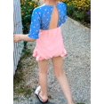 thumbnail image 3 of Cute Bunny Pattern 1PC Bathing Suits For Girls, Crop Sleeve Ruffle Cute Swimwear For Pool Beach Holidays Summer Gift, 3 of 5