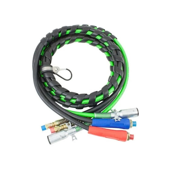 3-in-One Rubber Air Hose Electrical Cable Wrap 12' Air Line Hose