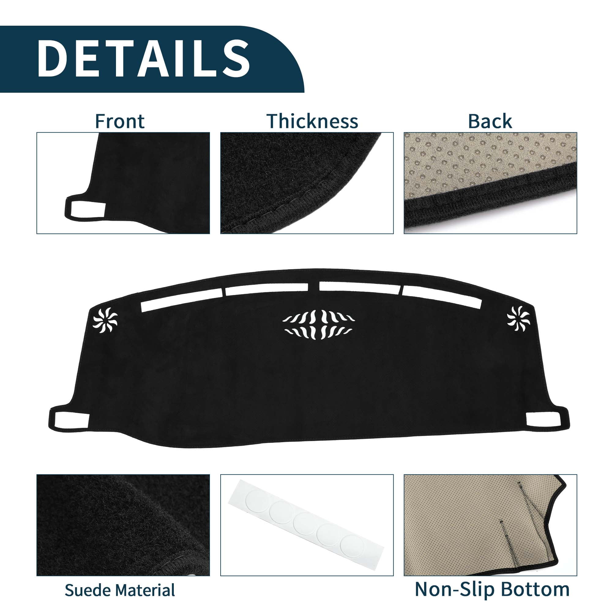Unique Bargains Dash Cover for Jeep Compass 2022-2025 Non-Slip Dash Cover Mat