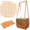 thumbnail image 2 of 3.9”x 3.9” Safety Lifting Net Straps  Flat Nylon Sling Hoisting Net  Loading Heavy Objects 10cm Square Mesh Tear Resistance for Construction Moving Towing Hoisting Work Gear Max.Load 660l, 2 of 11