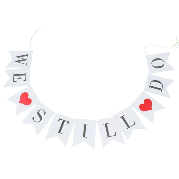 unbranded WE STILL DO Bunting Banner Swallowtail Flags Paper Banner Hanging Garland Wedding Party Decor