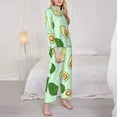 thumbnail image 4 of Disketp Pajamas Set Long Sleeve Sleepwear Womens Button Down Nightwear Pj Sets-Avocado, 4 of 9