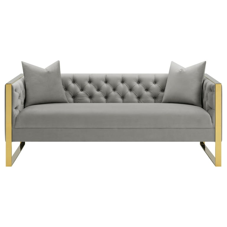 Coaster Eastbrook 2 Piece Tufted Back Living Room Set Grey