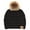 Black, variant on MIRMARU Women's Soft Stretch Cable Knit Warm Outdoor Skully Faux Fur Pom pom Beanie Hats (Conffeti-Black)