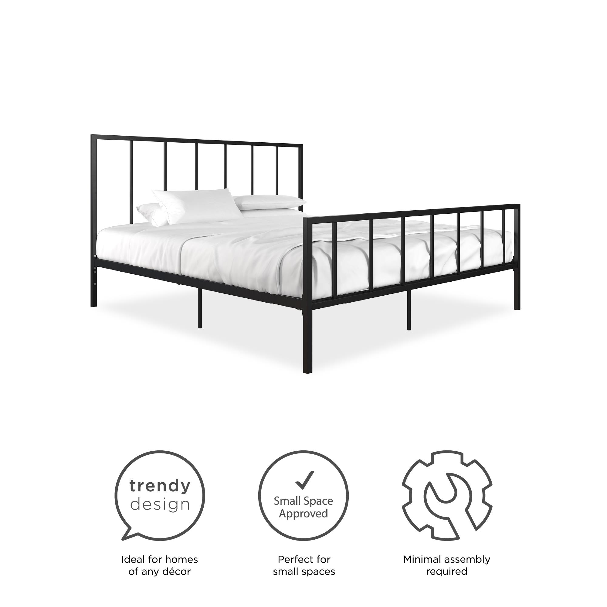 DHP Stella Metal Bed, King, Black