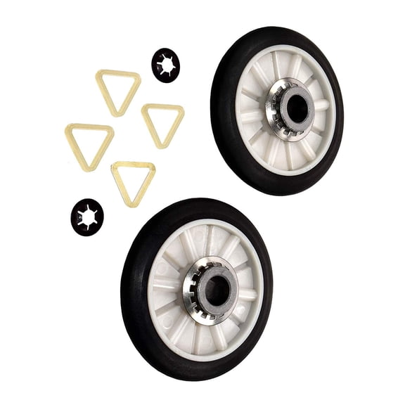 HQRP Dryer Drum Support Roller Kit Replacement for EED4100SQ0 EED4100WQ0 EED4300SQ0 TGDL640BW0 TGDL640BW1 TGDL640BW2 YEED4300VQ1 YEED4400TQ0 YEED4400WQ0