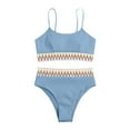 thumbnail image 6 of Sngxgn Bikini Set Swimsuits for Women High Waisted Two Piece Swimwear(Blue,L), 6 of 6