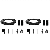 2X Flexible Bendable Curtain Track, Ceiling Wall Mounted, Black Curved Heavy Duty RV Sliding Curtain Track 5Meter,2 set x Curtain rail