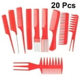 thumbnail image 5 of FOMIYES 20Pcs Hair Comb Red Plastic Material Hairdressing Comb with Comfortable Handle for Hair Care, 5 of 5