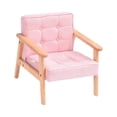 thumbnail image 2 of Sillón tapizado con respaldo para sofá de niña para dormitorio de preescolar Rosa, 2 of 8