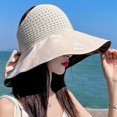 thumbnail image 5 of Sombrero de visera de playa para mujer - Sombrero de protección solar superior vacío Gorra de ala ancha Sombrero de verano, 5 of 5