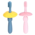 thumbnail image 1 of 2Pcs Baby Silicone Toothbrush Safe Detachable Soft Comfortable Food Grade Odorless Premium Infant Toothbrush, 1 of 8